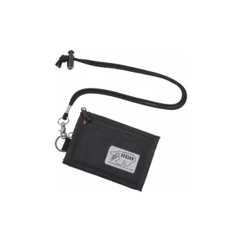 Rough Enough Nylon Coin Purse Hanging Bag Card Holder Wallet Medium Size Unisex Black