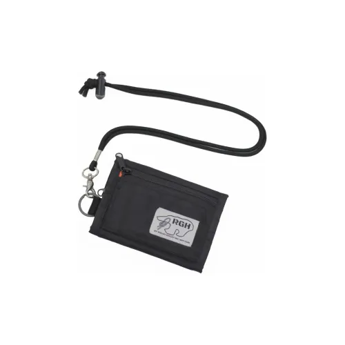 Rough Enough Nylon Coin Purse Hanging Bag Card Holder Wallet Medium Size Unisex Black