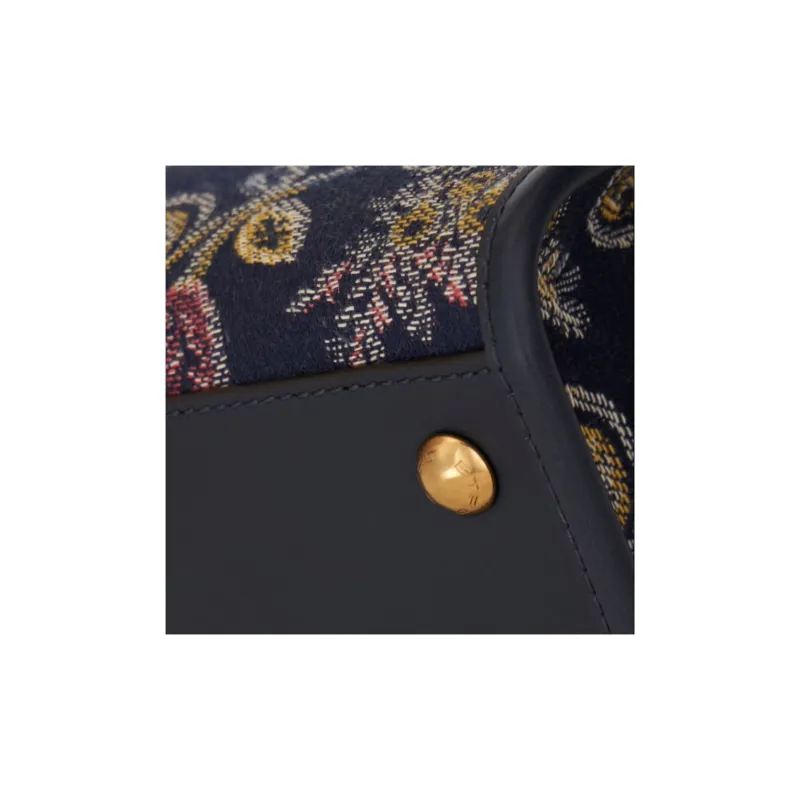 ETRO Logo Embroidered Floral Jacquard Tote Bag-5