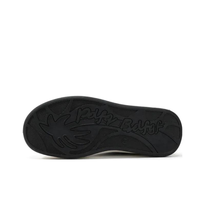 FLOSSIE Stylish Skateboarding Shoes Women's Black White-5