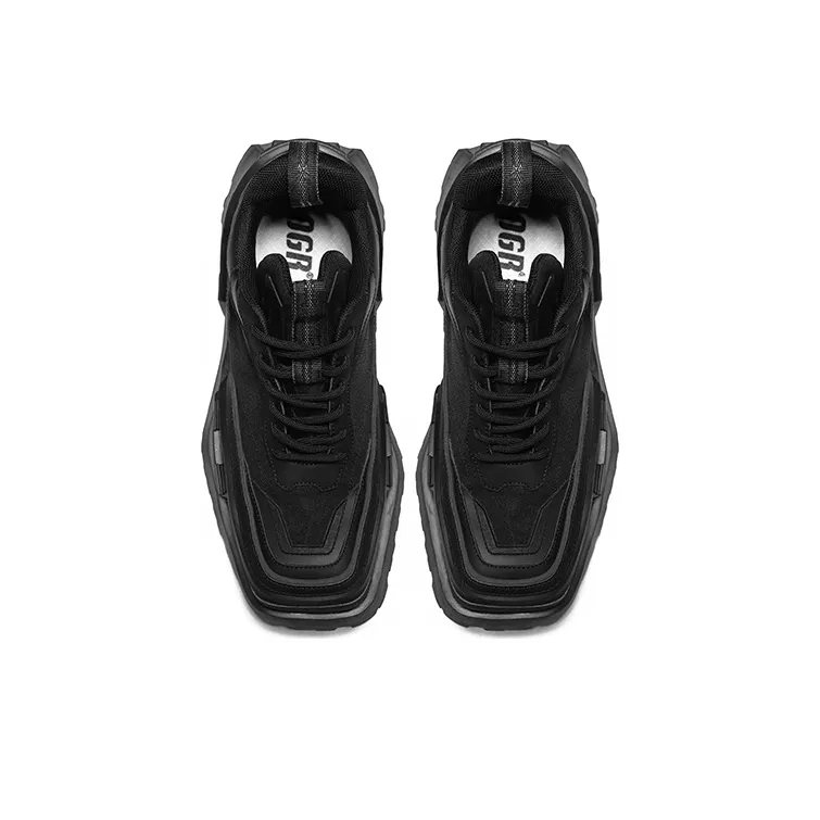 OGR Square Toe Collection Platform Shoes Unisex Night Mist Matte Black-3