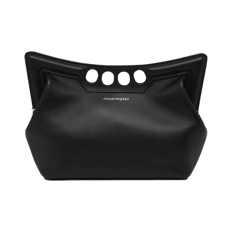 Alexander McQueen Calfskin Handbag Shoulder Bag Women's Black-1