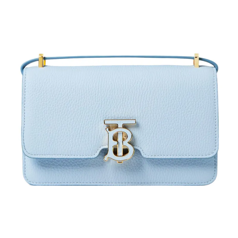 Burberry Cow Leather Shoulder Bag Crossbody Bag Mini Women's Light Blue-0