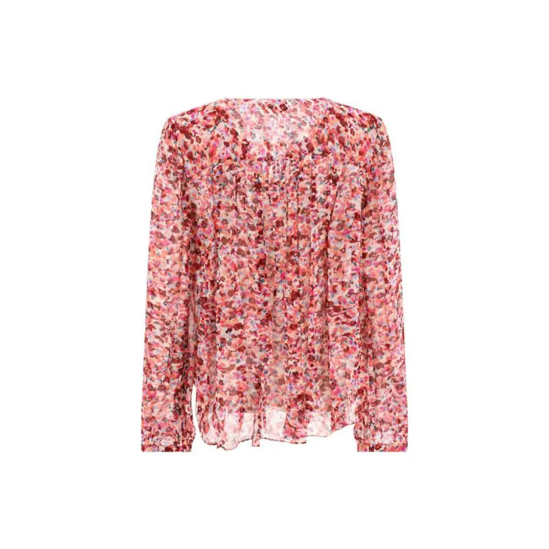 ISABEL MARANT ETOILE Pattern-Printed Tie Fastened Blouse-1