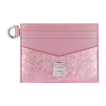Givenchy Layered Leather Card Holder Women's Pink