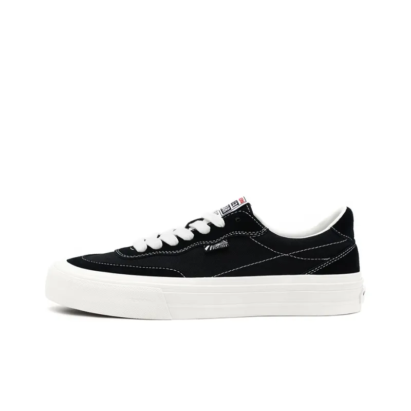 Vision Street Wear Flat Top Low Top Skateboard Shoes Unisex Black-0