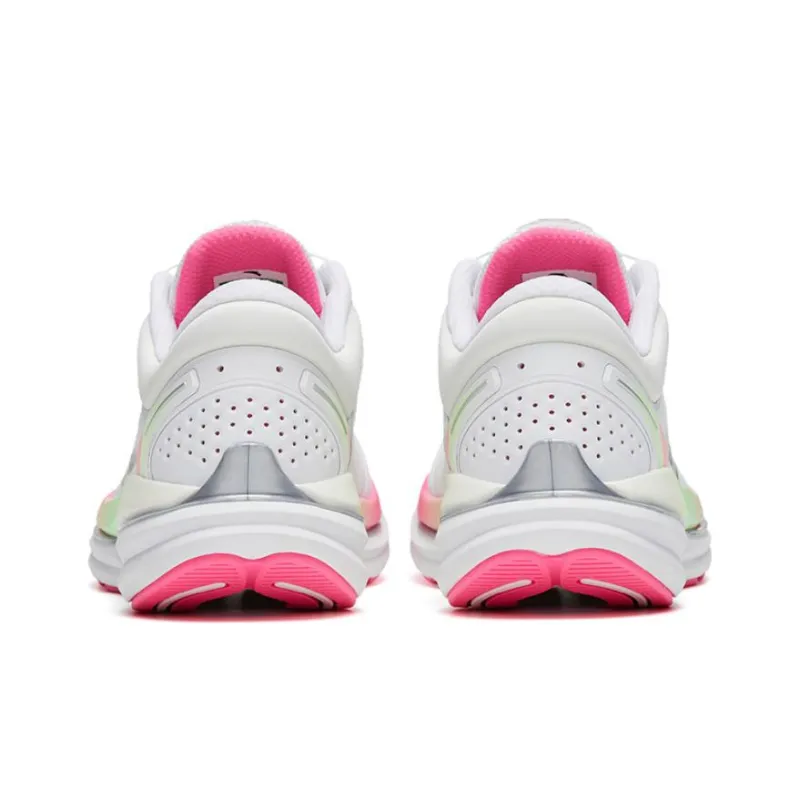 Anta Flash Refining Cushioning Anti Slip And Wear Resistant Low Top Running Shoes Women's White Green Pink-3