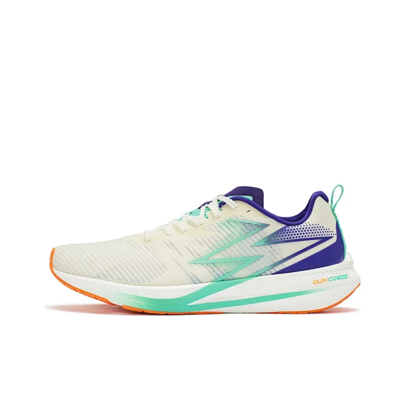 361° CQT Cushioning Anti Slip And Wear Resistant Support Low Top Running Shoes Men's White Green-0