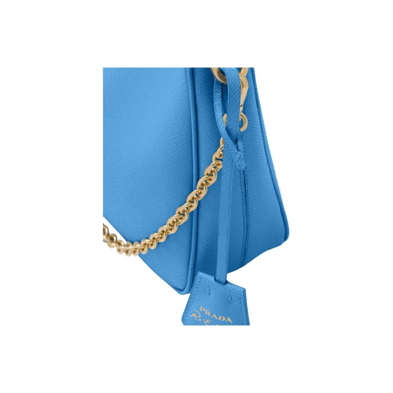 PRADA Re Edition Saffiano Leather 3 in 1 Crossbody Bag, Shoulder Bag Women's Blue-3