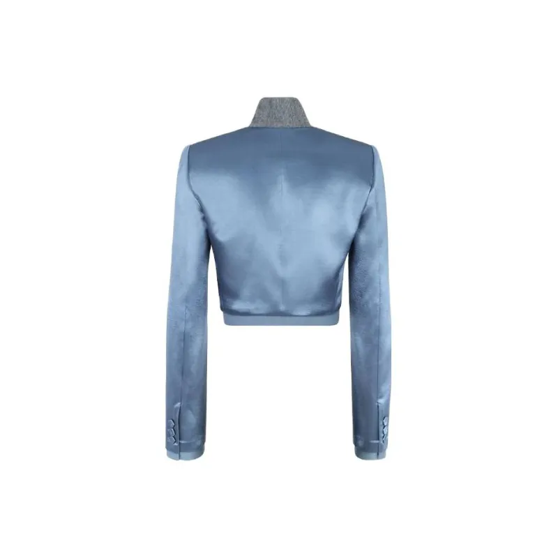 FENDI Cropped Satin Blazer-1