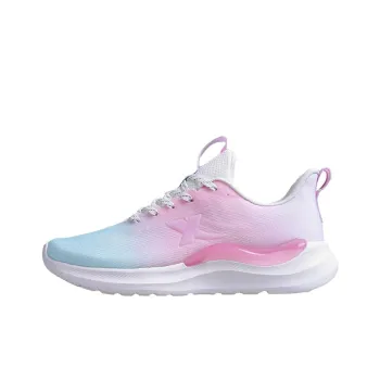 XTEP Xingyun Wear resistant Non slip And Breathable Low Top Running Shoes Women's Pink Blue