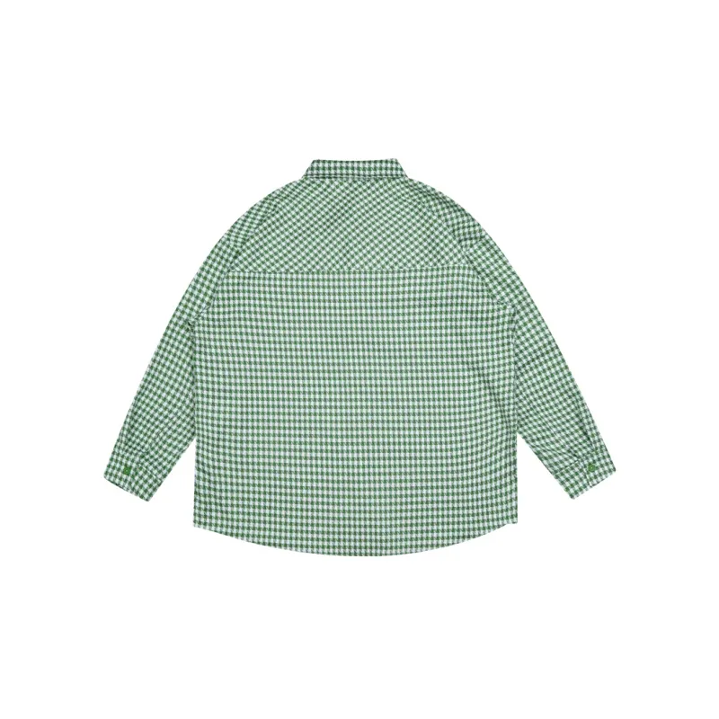WAYNEXZAVIER Shirts Men Green Plaid-1