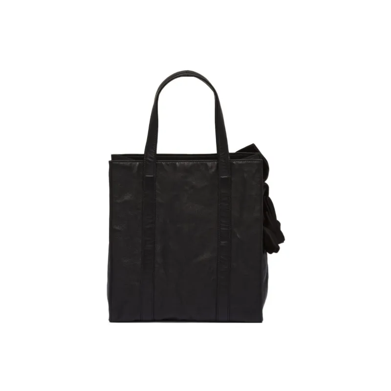 PRADA Soft Sheep Leather Tote Bag Shopping Bag Handbag Mini Women's Black-2