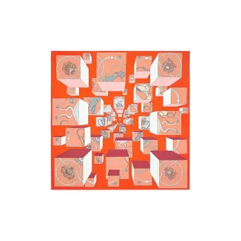 HERMES Silk Scarves Women's Red