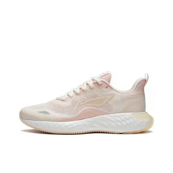 LiNing Chasing clouds Slip Resistant, Abrasion Resistant, Breathable Low Top Running Shoes Women's White Orange