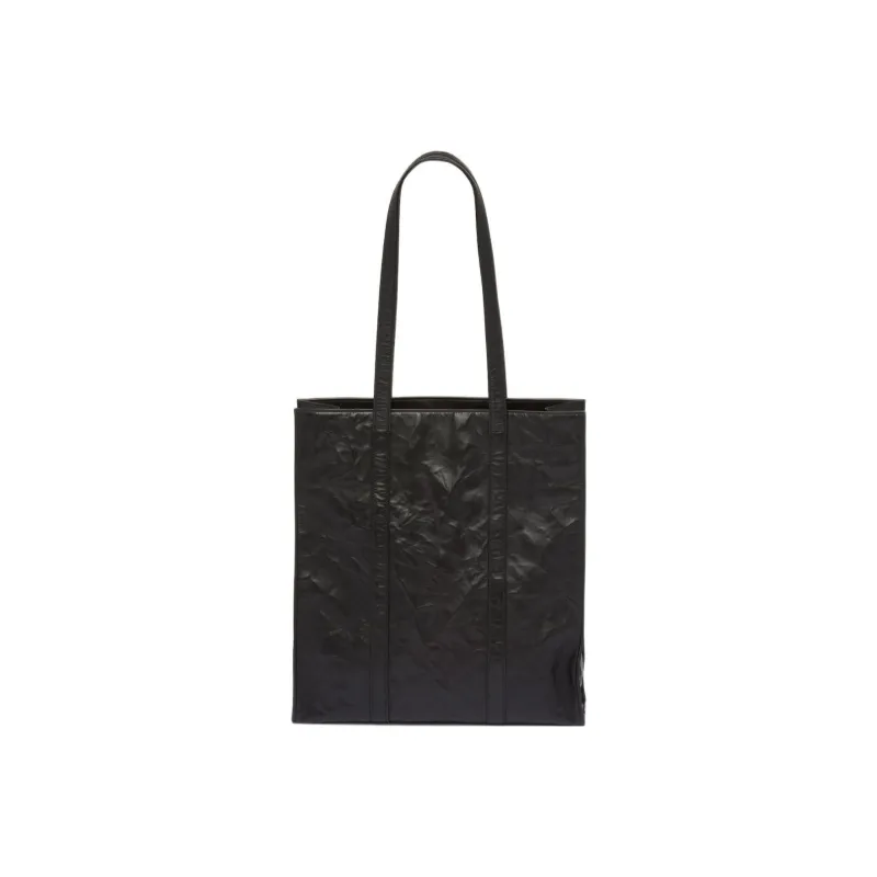 PRADA Small Antique Nappa Leather Tote Black-2
