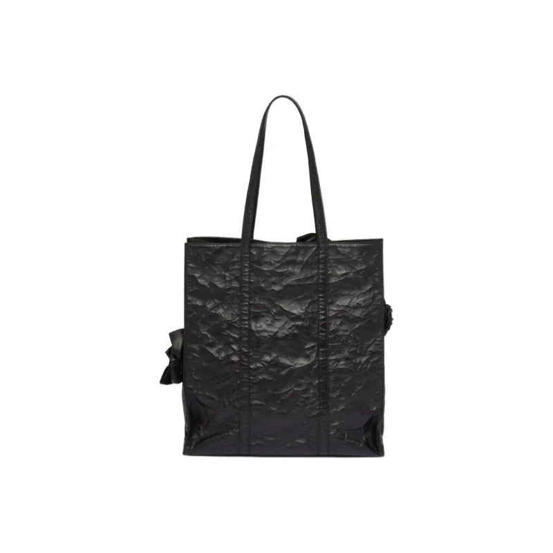 PRADA Soft Sheep Leather Tote Bag Shopping Bag Handbag Medium Size Women's Black-2