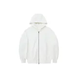 WHITE / White hooded sweatshirt