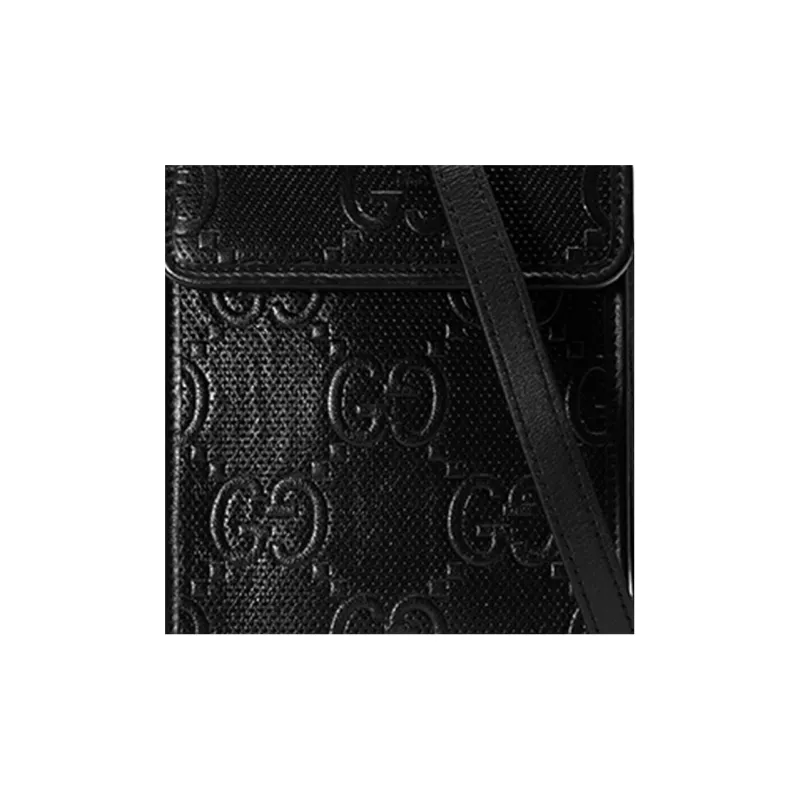 GUCCI Leather Crossbody Bags Shoulder Bags Unisex Black-7
