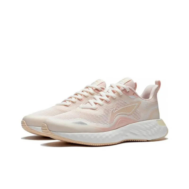 LiNing Chasing clouds Slip Resistant, Abrasion Resistant, Breathable Low Top Running Shoes Women's White Orange-2