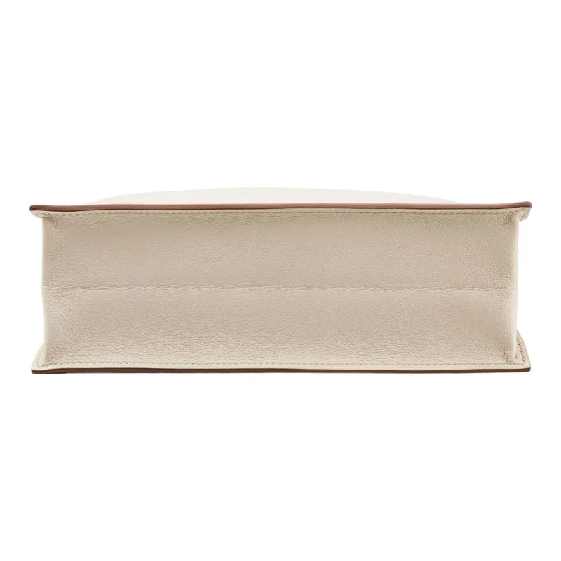 HERMES Kelly Danse Evercolor Calfskin One Shoulder Crossbody Clutches Women's 8L Beton Glacier White-4