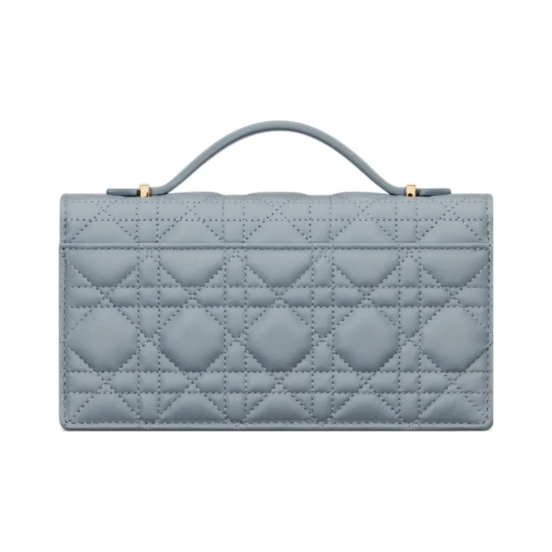 DIOR Lady Dior Lambskin Shoulder Bag Crossbody Bag Handbag Women's Light Blue-3