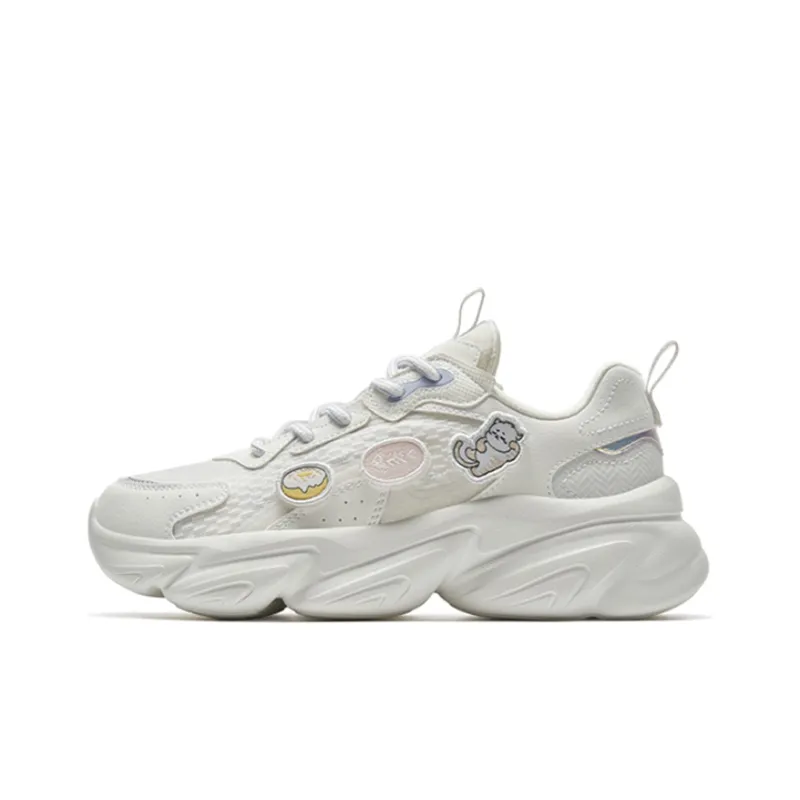 XTEP Claw Shoes 2.0 Anti Slip Wear Resistant Low Top Sports Casual Shoes Women's White Blue-0