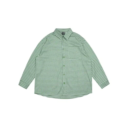 WAYNEXZAVIER Shirts Men Green Plaid