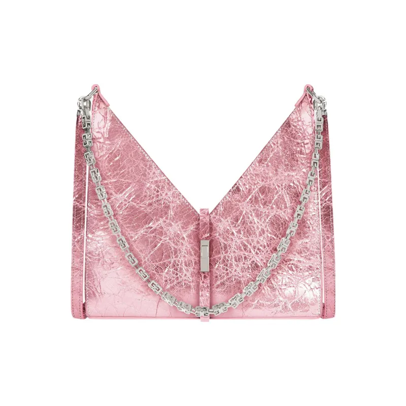 GIVENCHY Cut Out Series Lambskin Shoulder Bag Crossbody Bag Small Size Women's Silk Pink-0