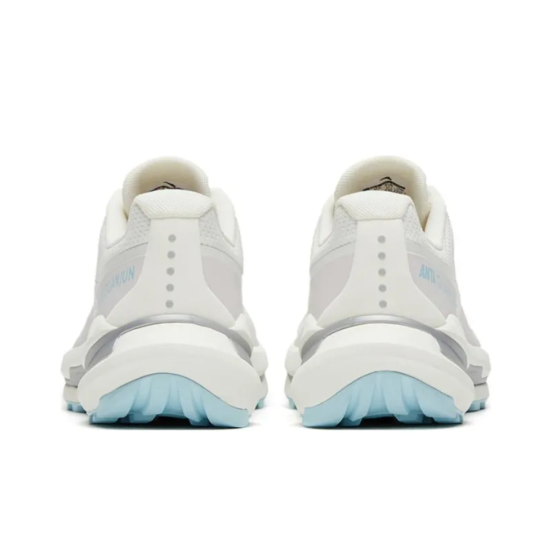Anta Champion Lightning Trigger Lite Cushioning Anti Slip And Wear Resistant Low Top Running Shoes Women's White Gray-3