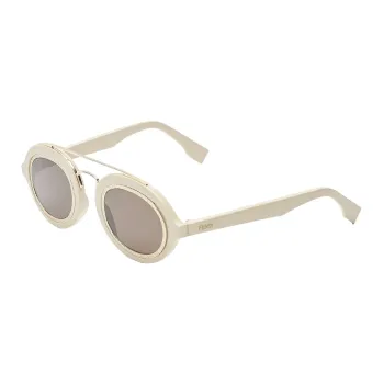FENDI Plate Frame Aviator Sunglasses Men's