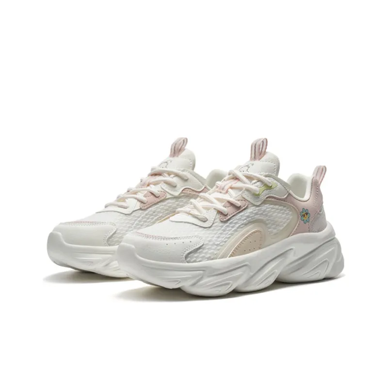 XTEP Claw Claw Shoes 2.0 Breathable Slip-Resistant Low-Top Sports Casual Shoes Women's White Pink-2