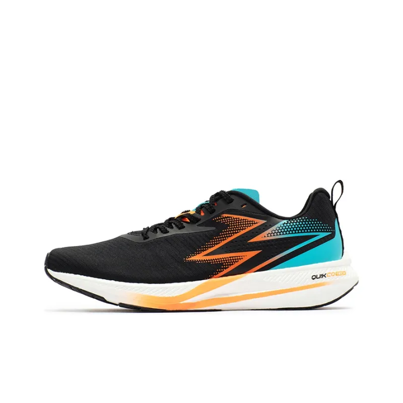 361° CQT Cushioning Anti Slip And Wear Resistant Low Top Running Shoes Men's Black Orange-0