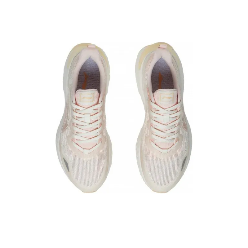 LiNing Chasing clouds Slip Resistant, Abrasion Resistant, Breathable Low Top Running Shoes Women's White Orange-3