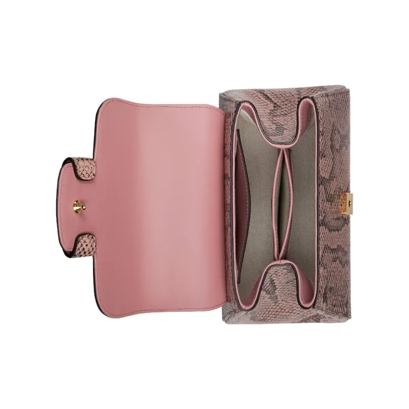 GUCCI Horsebit 1955 Python Skin Shoulder Bag Crossbody Bag Handbag Mini Women's Pink-8