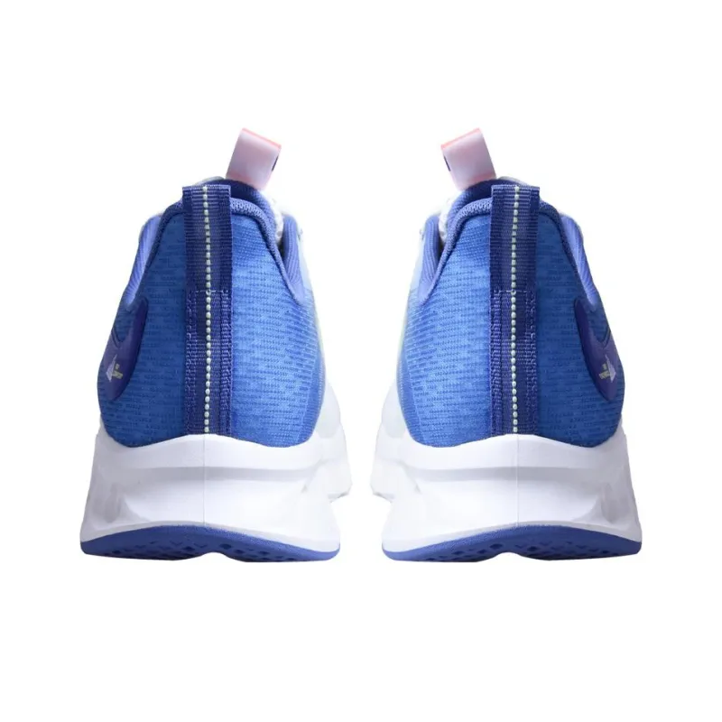 XTEP Cushioning Rotation Collection Cushioned Slip Resistant Low Top Running Shoes White Blue-3