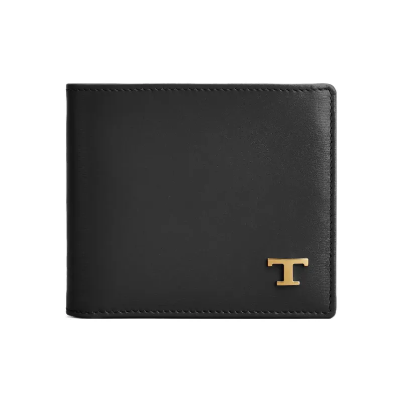 TOD'S Logo Plaque Bi Fold Wallet-0