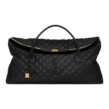 SAINT LAURENT Calfskin Portable One Shoulder Travel Bag, Shopping Bag Women's