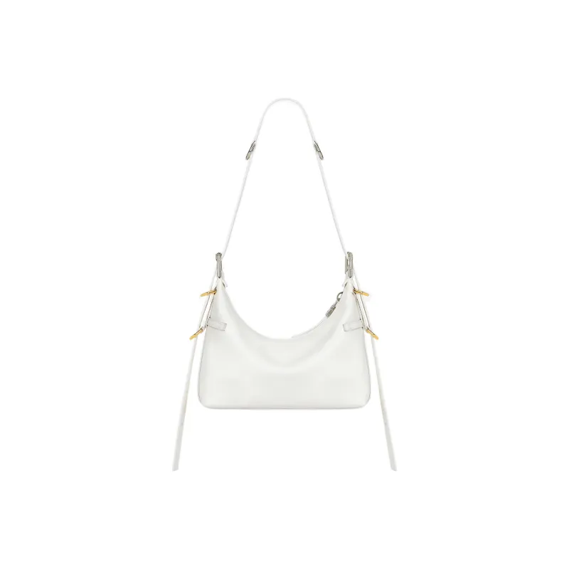 Givenchy Voyou Embossed Cow Leather Portable Crossbody Bag, Shoulder Bag Women's Ivory White-2