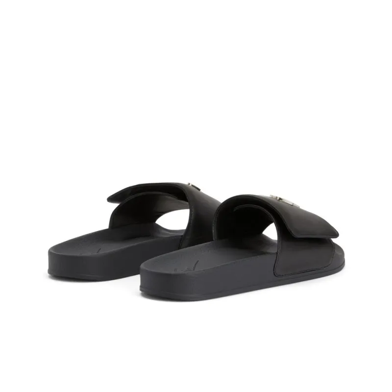 Giuseppe Zanotti Logo-plaque Flat Slides-3