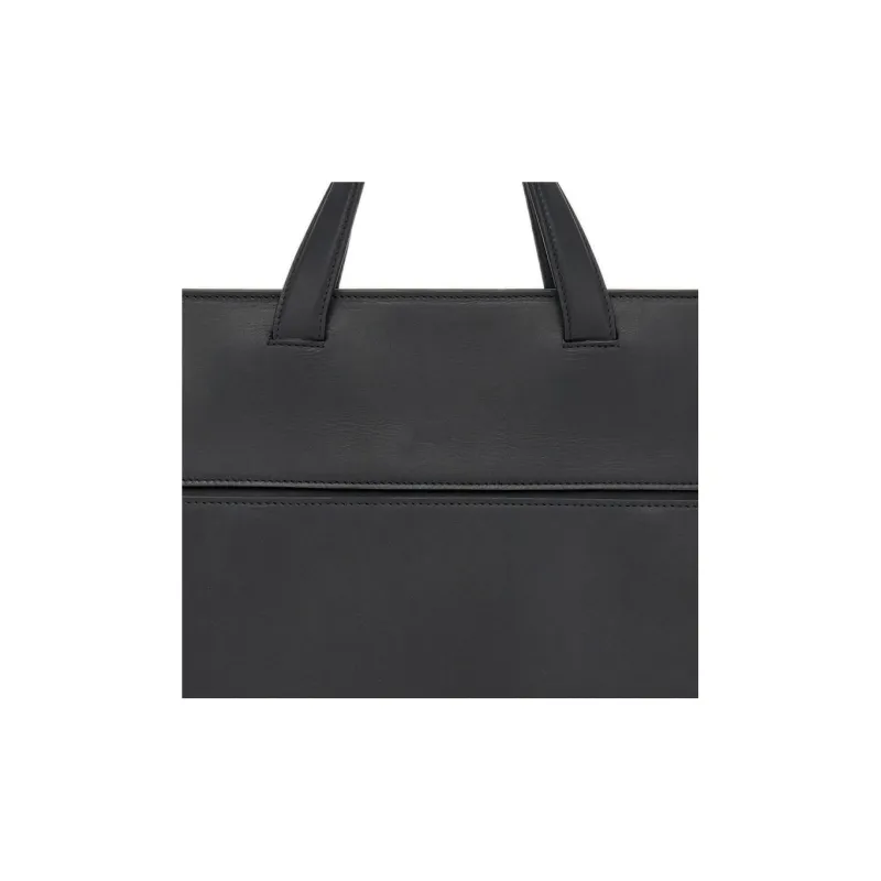 FERRAGAMO Calfskin With Suede And Leather Patchwork Tote Bag Shopping Bag Handbag Large Size Men's Black-3
