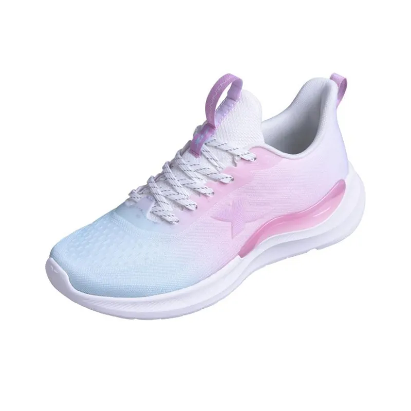 XTEP Xingyun Wear resistant Non slip And Breathable Low Top Running Shoes Women's Pink Blue-1