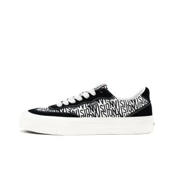 Vision Street Wear Flat Top All Over Print Low Top Skateboard Shoes Unisex Black And White All Over Print