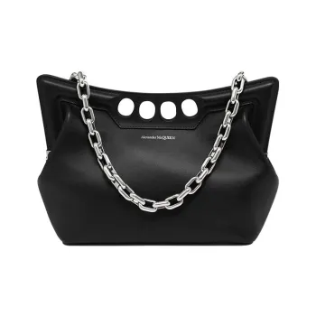 Alexander McQueen Calfskin Handbag Shoulder Bag Women's Black