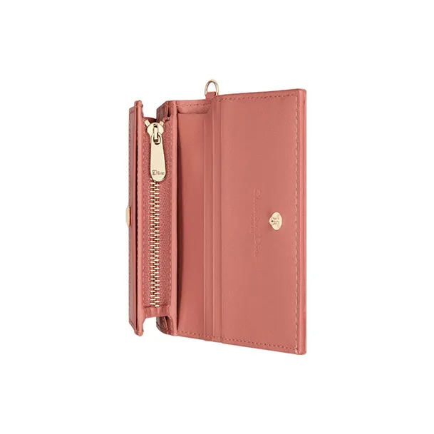 DIOR Lady Dior Lambskin Wallet Mini Women's Ethereal Pink-4