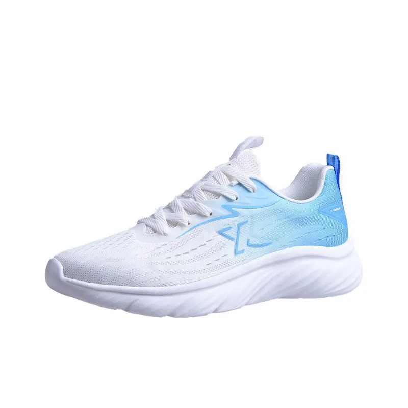 XTEP Cushioned Slip Resistant Low Top Running Shoes Men's White Blue-1