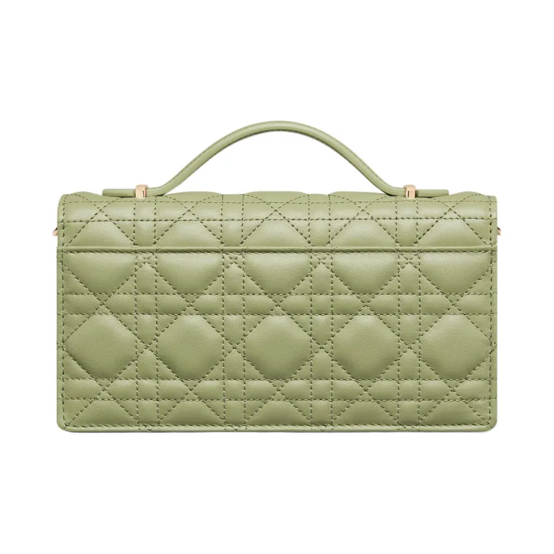 DIOR Lady Dior Lambskin Shoulder Bag Crossbody Bag Handbag Women's Green-2