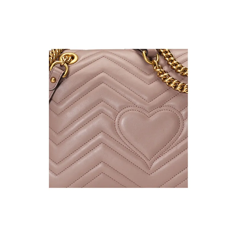 GUCCI GG Marmont Cow Leather Crossbody Bag Shoulder Bag Women's Nude-6