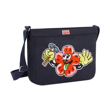 KENZO 100% Cotton Crossbody Bag, Shoulder Bag Men's Navy Blue