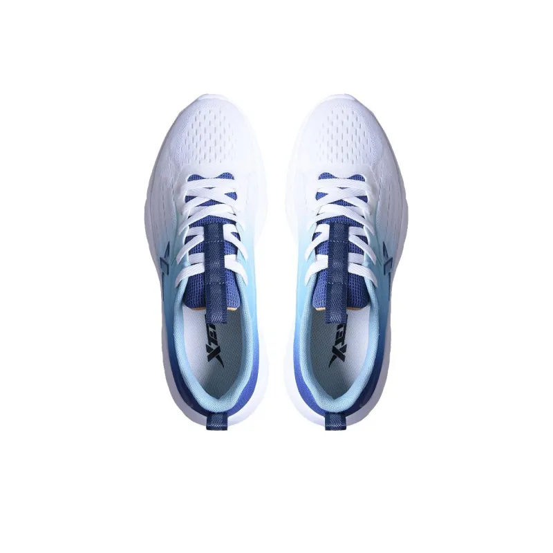 XTEP Cushioned Slip Resistant Low Top Running Shoes Men's White Blue Purple-2